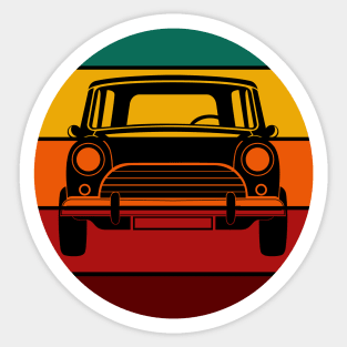 Vintage Sunset Small Car Retro Design Sticker